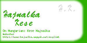 hajnalka kese business card